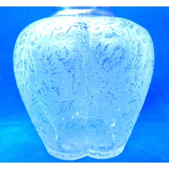 Bar Ware Etched Glass Platinum Rimmed Liquor Decanter and Glasses - Picture 5 of 8